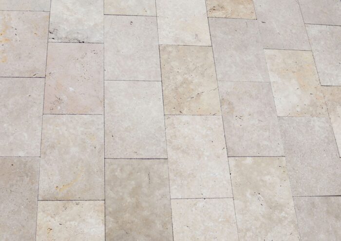 Beige Travertine-Cross Cut-Brushed-Tile