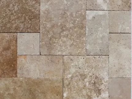 Beige Travertine-Cross Cut-Tumbled-Tile