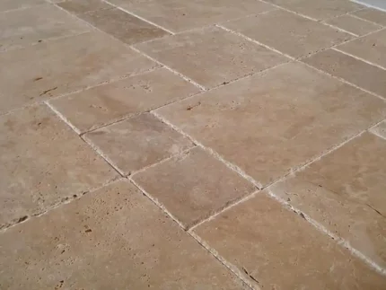 Beige Travertine-Cross Cut-Tumbled-Tile