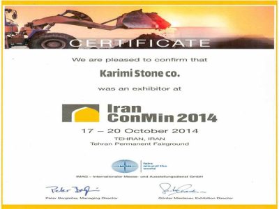 Karimi Stone : Лицензии и Сертификаты 1 Negin Sang Karimi Karimi Stone