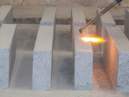 Light Grey Granite-Flamed-Kerbstone
