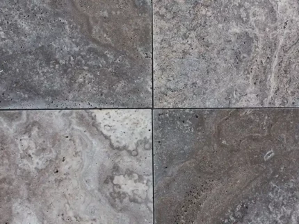 Silver Travertine-Cross Cut-Honed-Tile