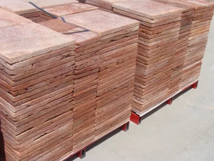 Красный травертин – Кубическая форма