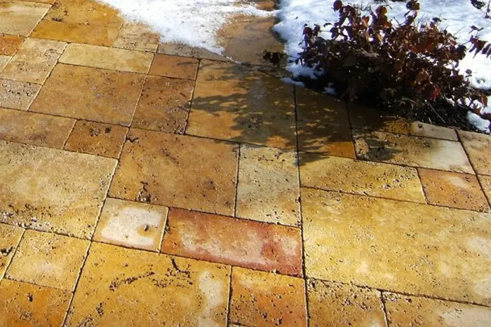 yellow travertine-Paver